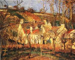 Camille Pissarro Red Roofs1 Village Corner Germany oil painting art